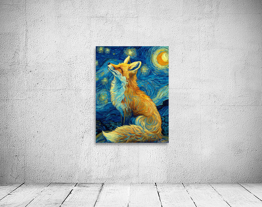 Starry Night Fox Wall Preview