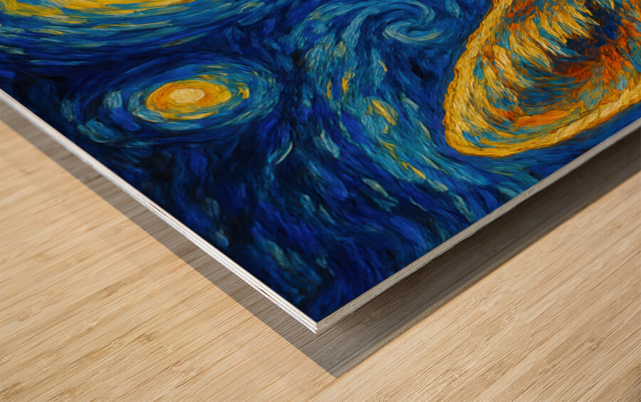 fennec starry night Wood print