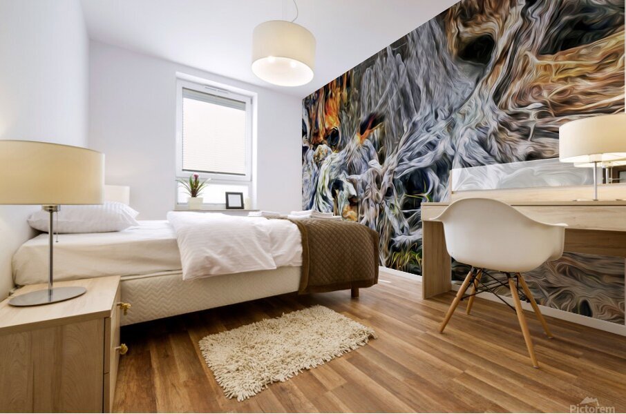 petrified at low tide Mural print