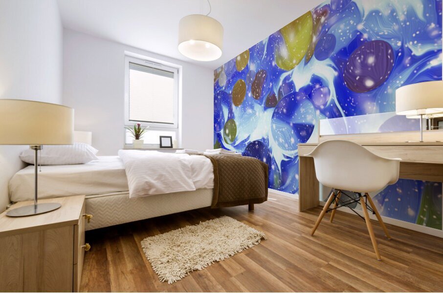 moonlit mapleleaf vorticies Mural print