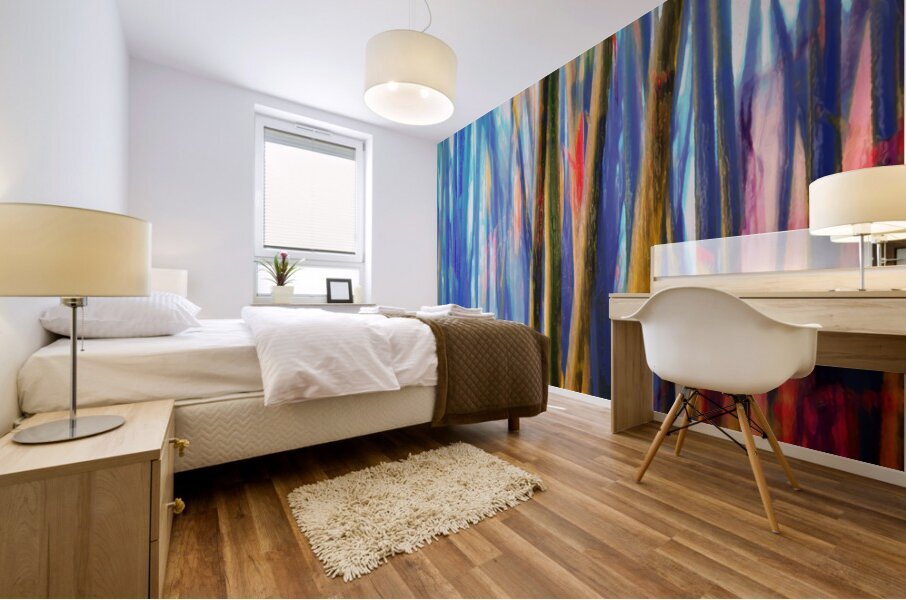 true blue bambooster Mural print