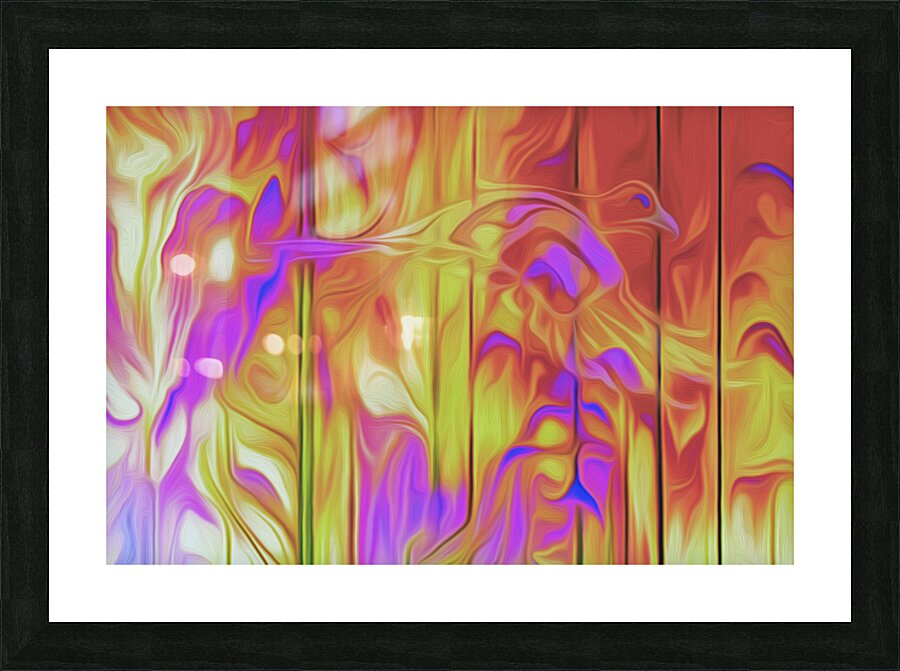 feathers and fire Picture Frame print