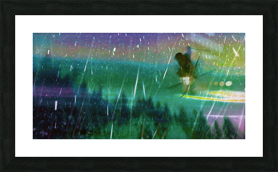 last light flight over the northern delights Picture Frame print