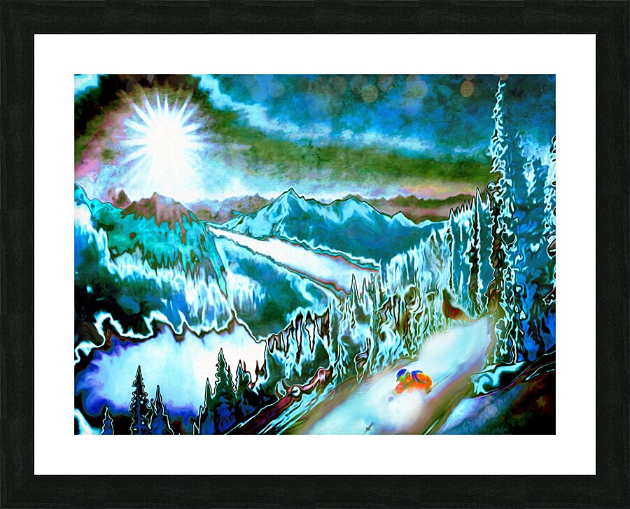 bark at the moon Picture Frame print