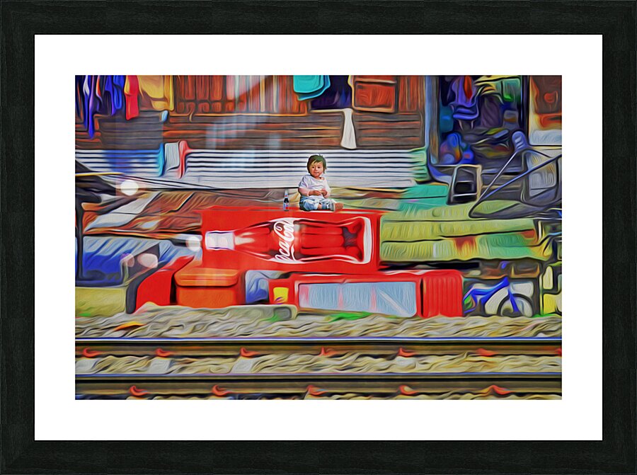 out the window Indo high speed cola conundrum Picture Frame print