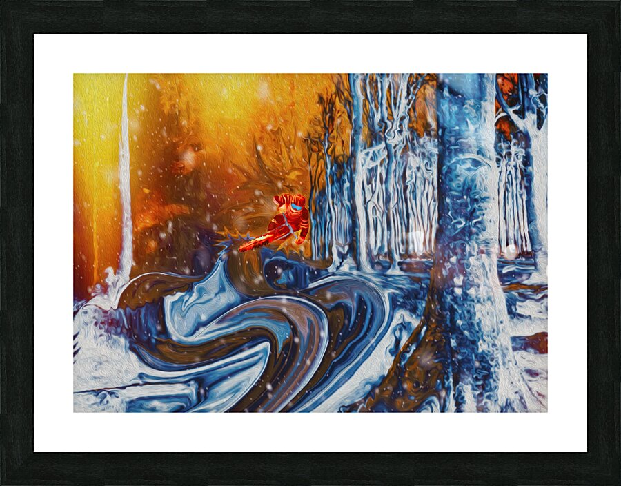 out of the burn and into the berms Picture Frame print