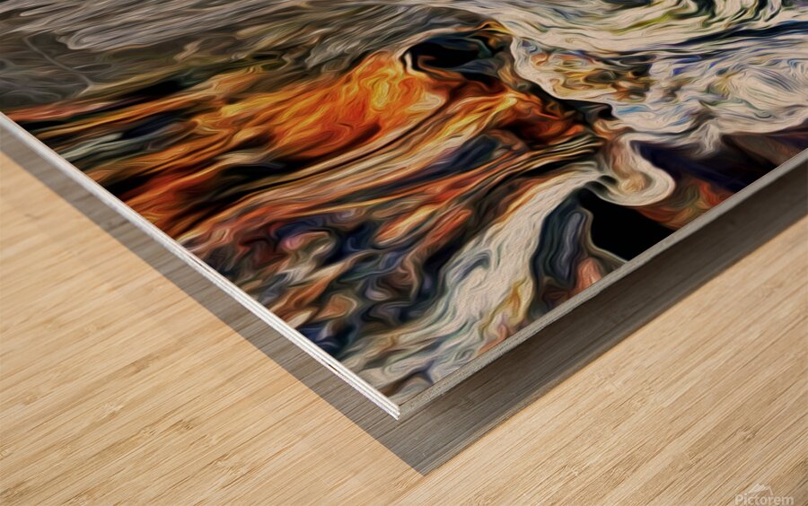 petrified at low tide Wood print