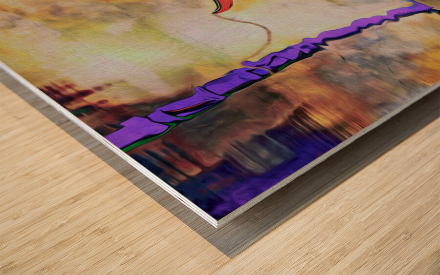 floating on a ravens back Wood print