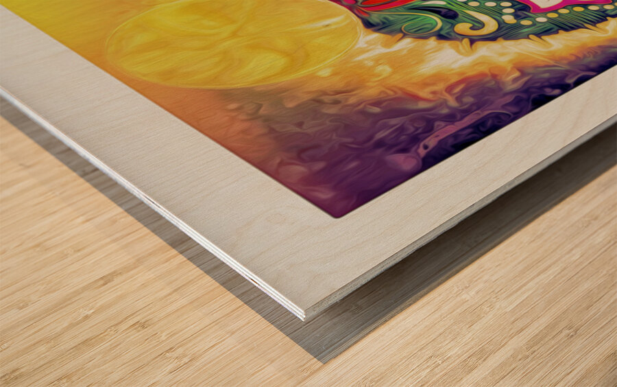 after thought bubbles Wood print