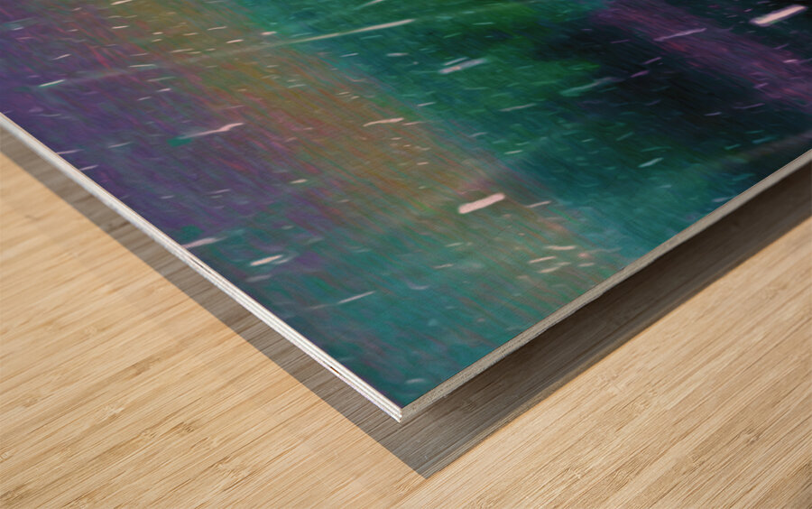 last light flight over the northern delights Wood print