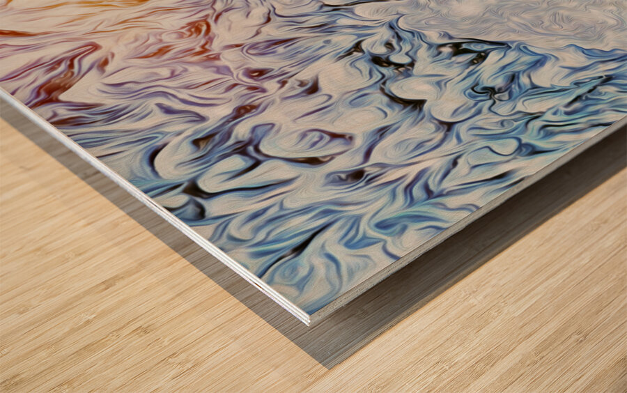 high noon heart plumes Wood print