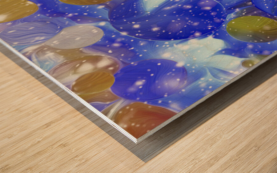 moonlit mapleleaf vorticies Wood print