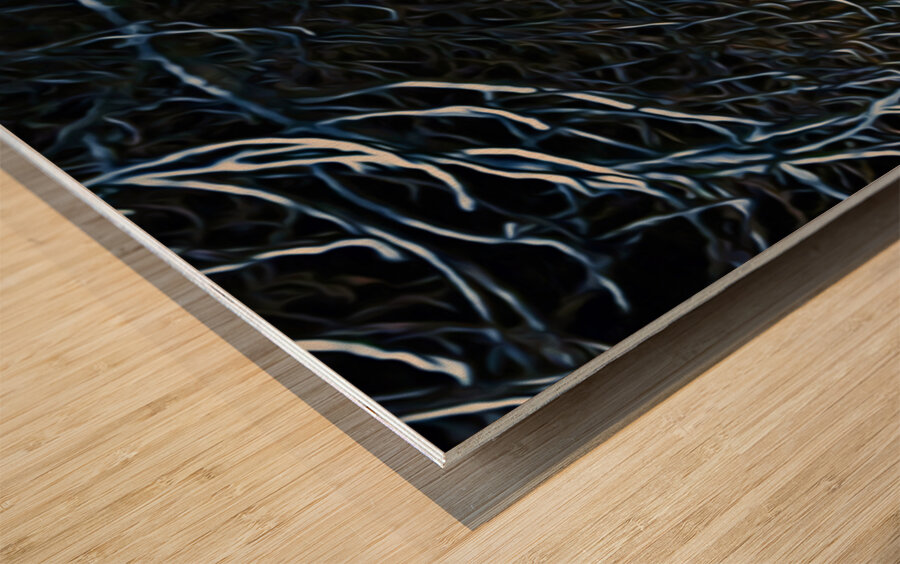 night Caw Cawler Wood print