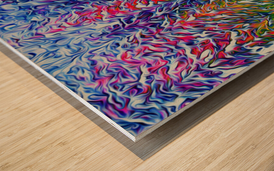 presimmon cardigan coniferous sunrise  Wood print