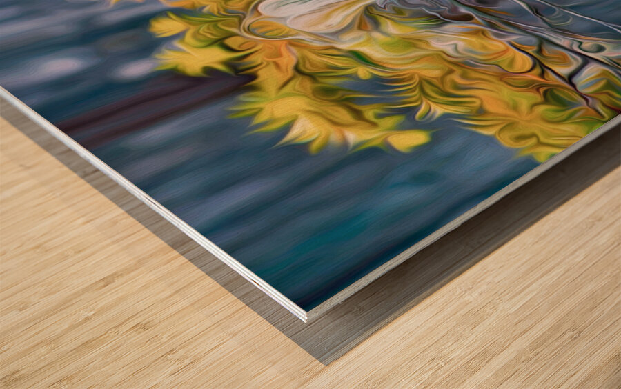 moss hawk Wood print