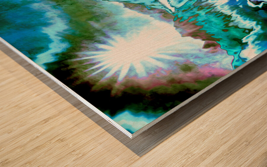 bark at the moon Wood print