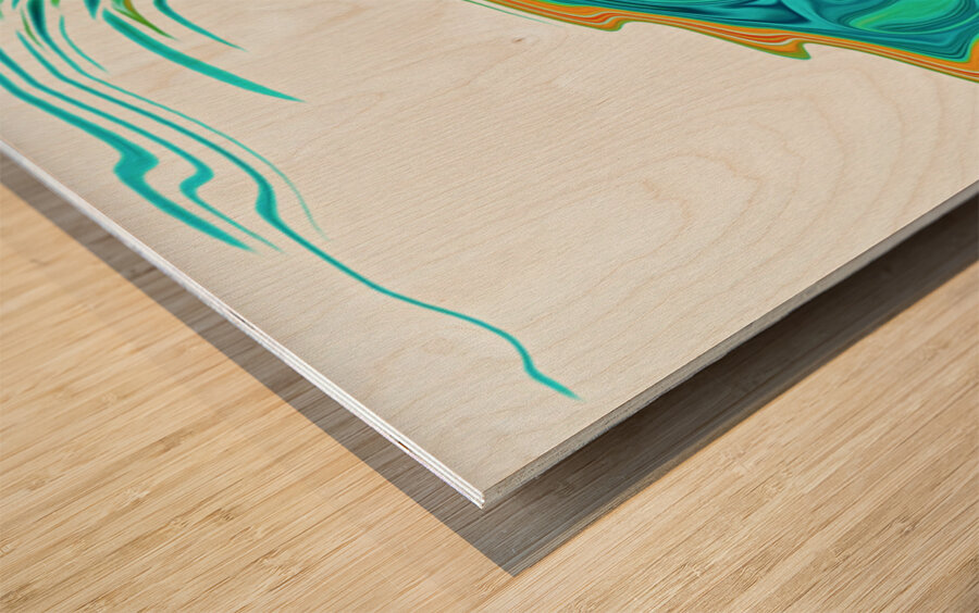 water dragon Wood print