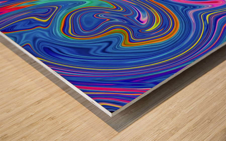 turbulencia Wood print