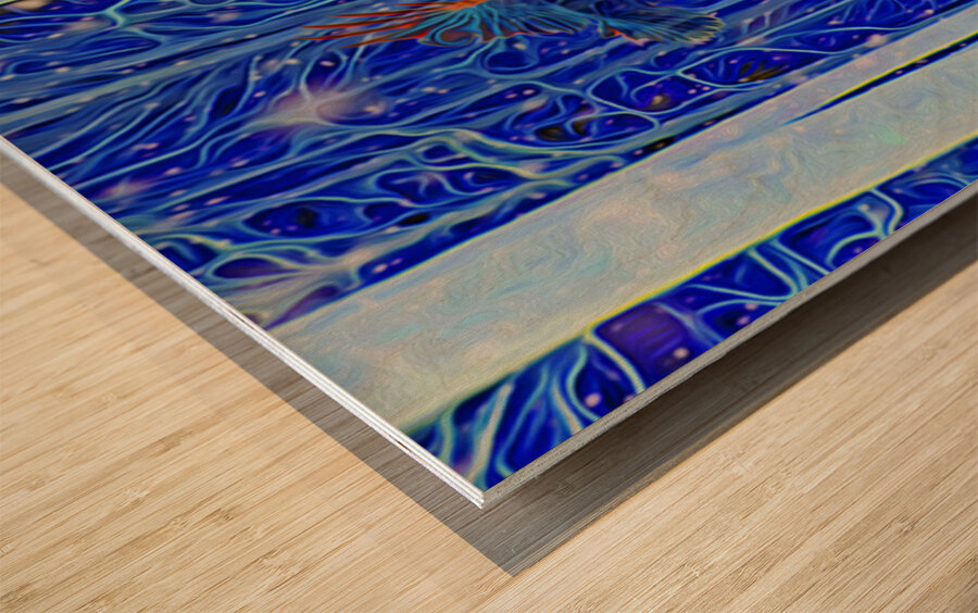 cold burn Wood print