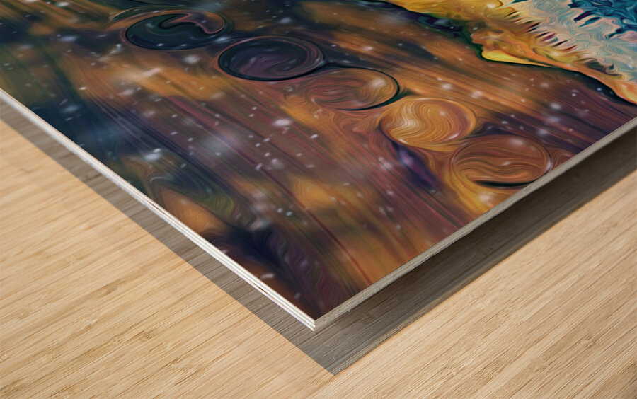 beholding kootenai gold Wood print