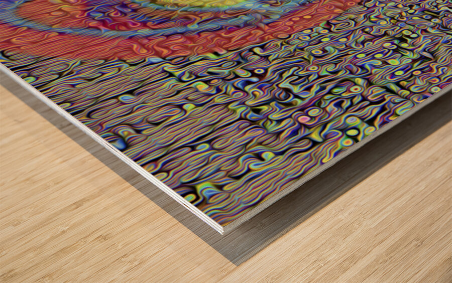 Indigenous algorithmics rising Wood print