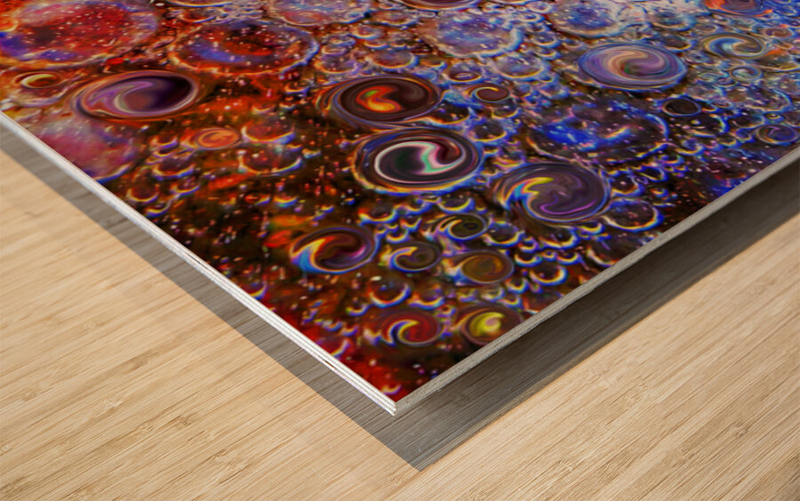 cosmic puddle cuddle Wood print