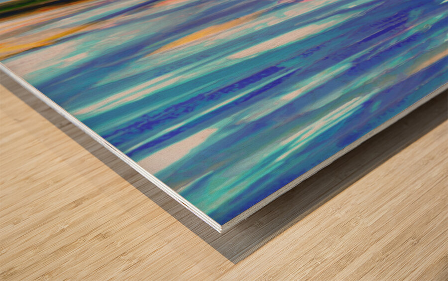 true blue bambooster Wood print