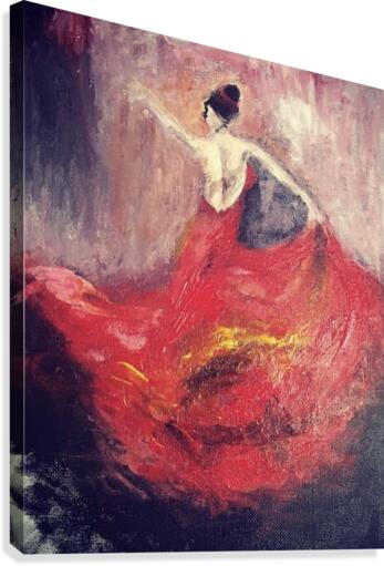 Dancer in Red  Canvas Print