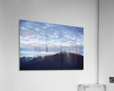 Snow-Capped Mountain Cloudy Sky Acrylic Print