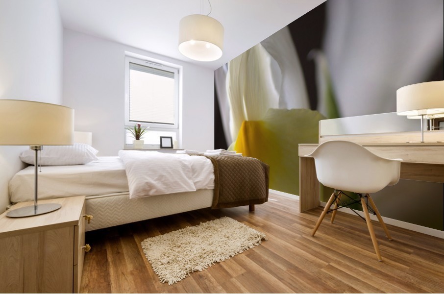 Iris Yellow And White Mural print