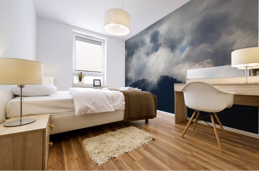 Mountain In Her Clouds Mural print
