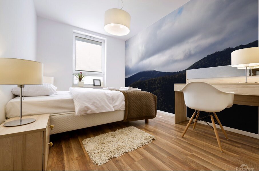 Soft Light Low Clouds Mural print