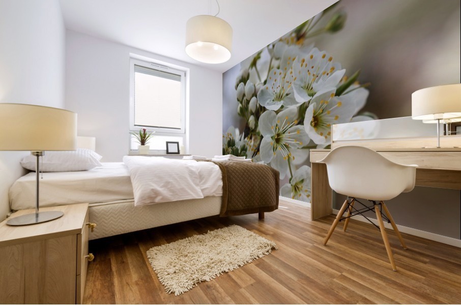 White Blossom Mural print