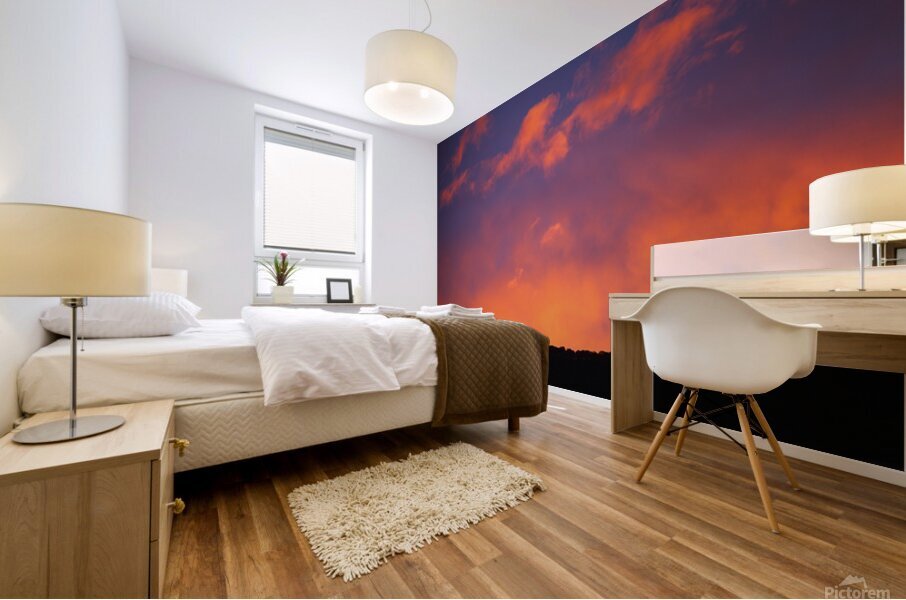 Sunset Warm Glory Mural print