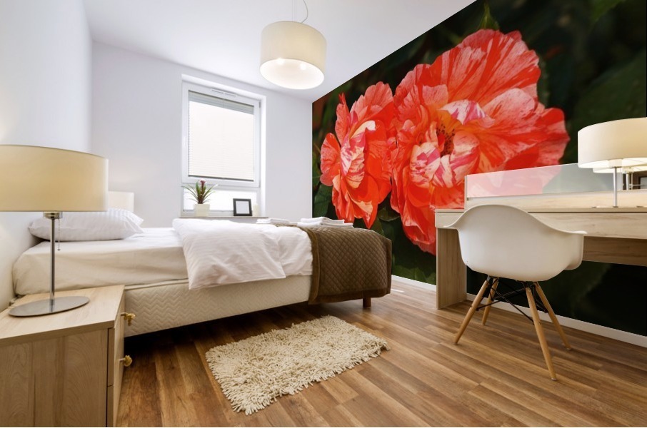 Rose Pair Two Toned Mural print