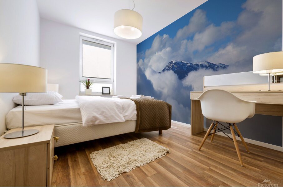 Cloud Pillows Over Mount Bogong Mural print