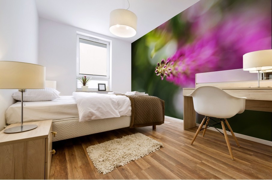 Pink Hebe Flower Mural print