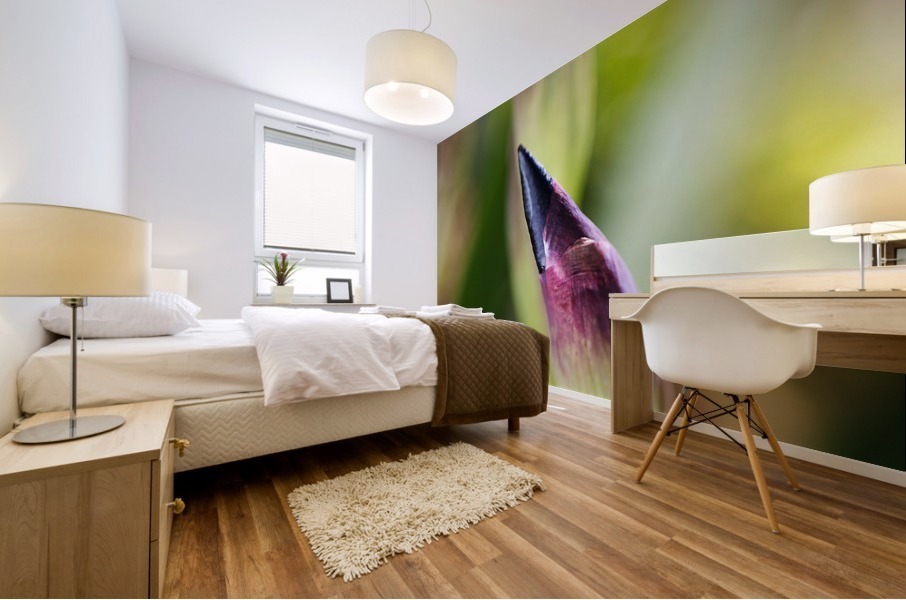 Purple Deep Iris Bud Mural print
