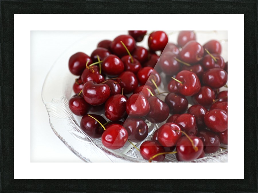 Cherries On A Plate Picture Frame print