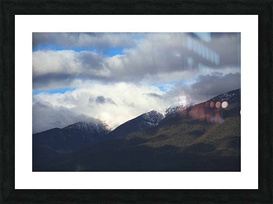 Dramatic Clouds Last Snow Winter Picture Frame print