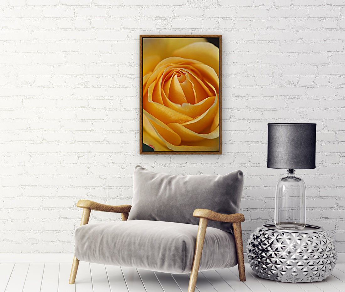 Orange Rose Heart Reproduction