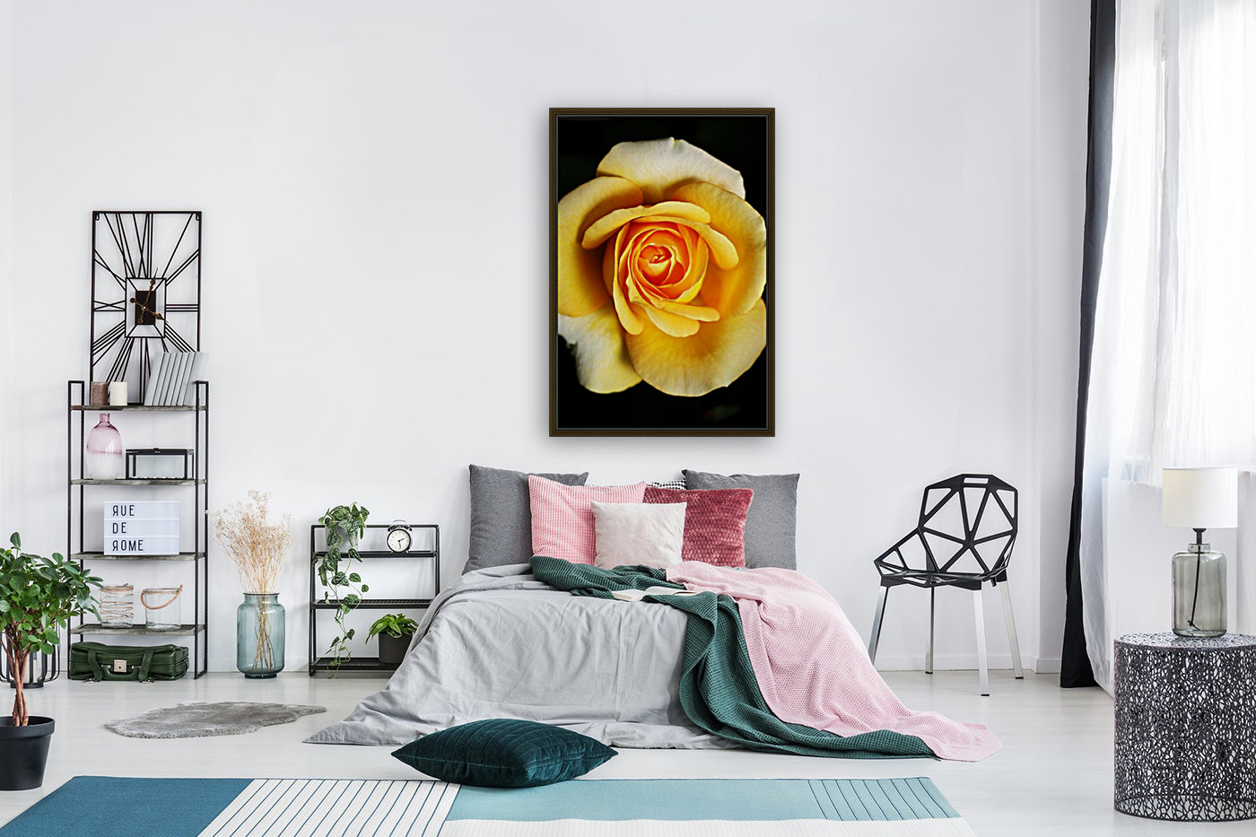 Bright Yellow Rose Reproduction