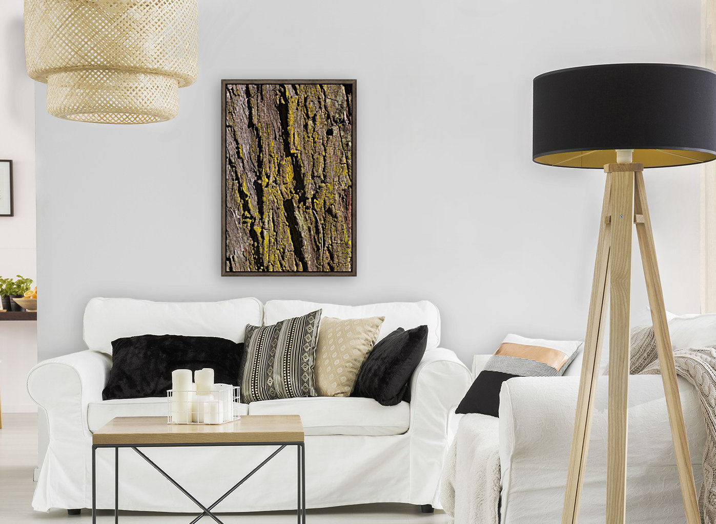 Moss Art Eucalyptus Bark  Reproduction
