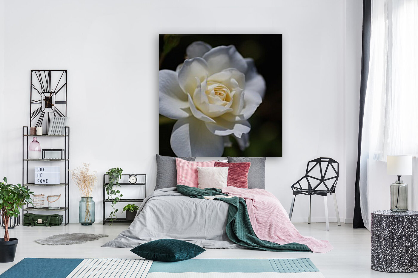 Rose Lush White Reproduction