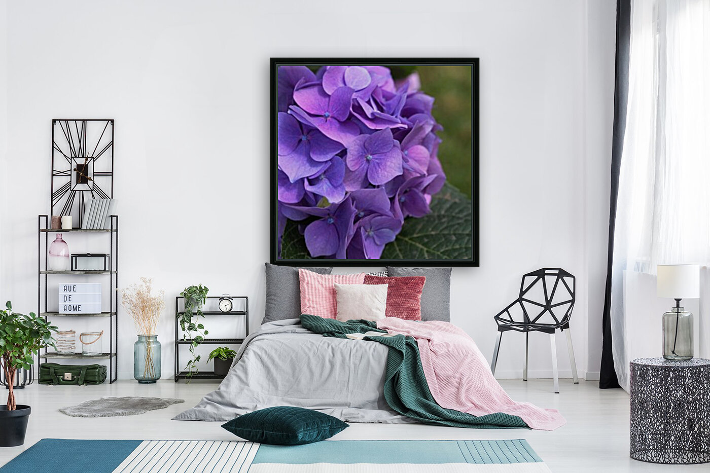 Hydrangea Blue Pink Reproduction