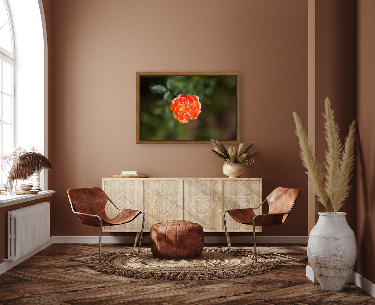 Small Carpet Red Rose Reproduction