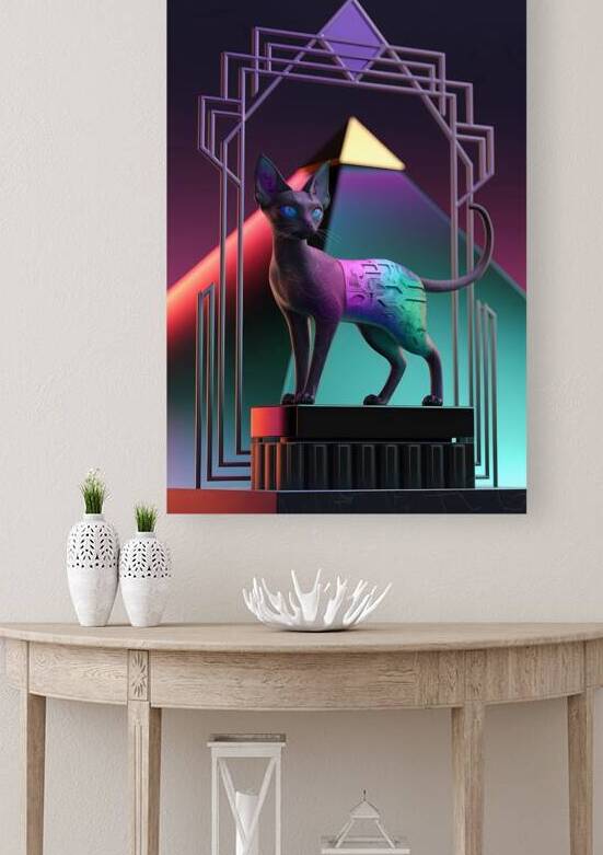 Black Cat of a futuristic Egypt 1 by Sifoux