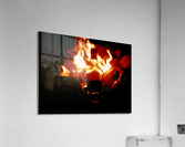 Sipping by the fire Acrylic Print