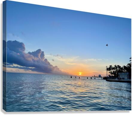 Key west pier sunset Canvas Print