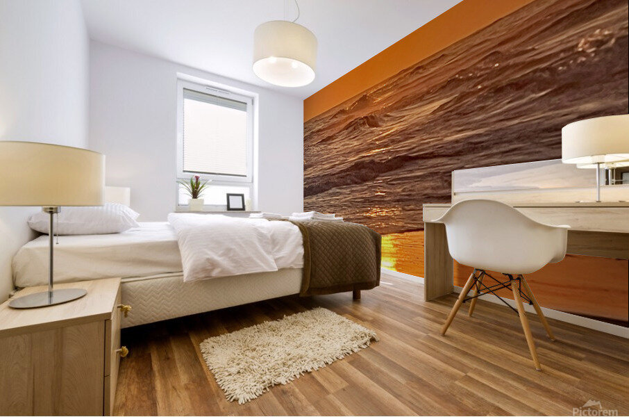 Sunset Orange Mural print
